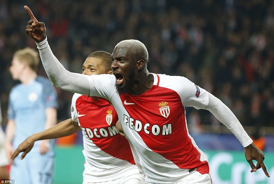 Tiemoue Bakayoko niwe wabaye umucunguzi wa Monaco ubwo yayitsindiraga igitego cya gatatu