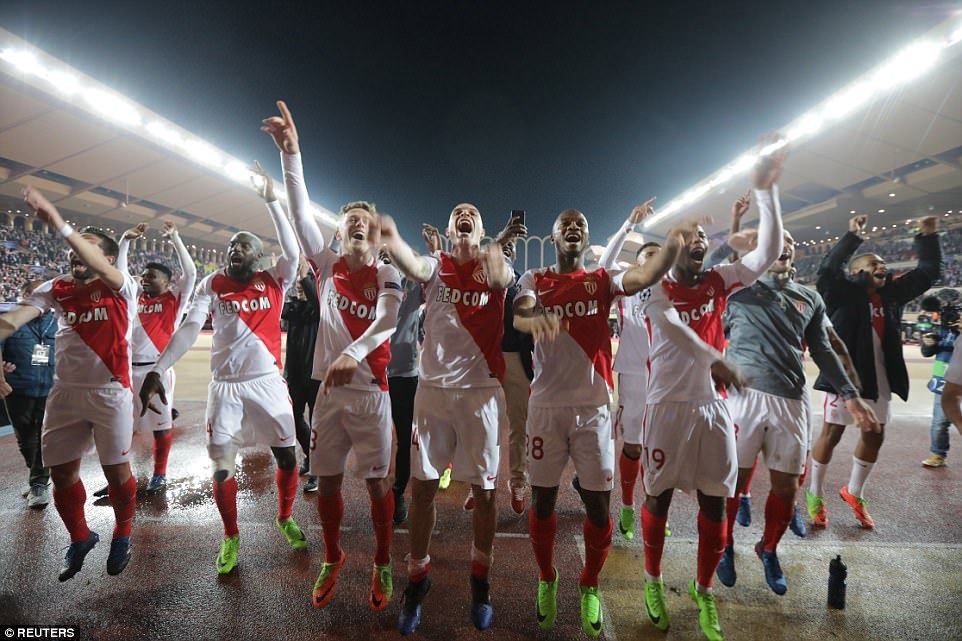 Ibyishimo byari byinshi ku bakinnyi ba AS Monaco nyuma yo gusezerera Manchester City