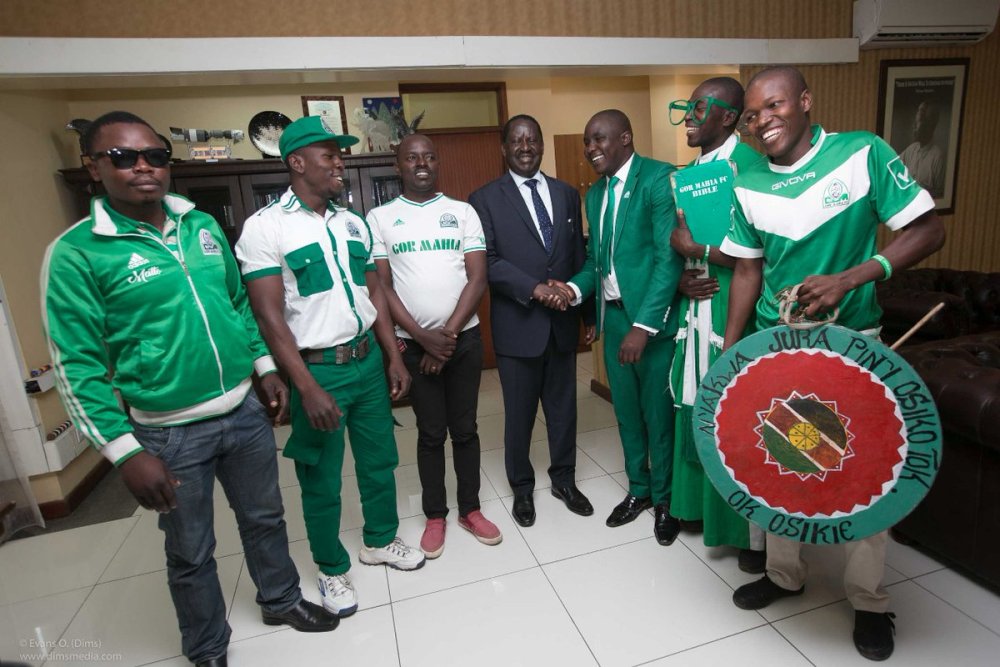 Abafana ba Gor Mahia bari bafite akanyamuneza ko kwakirwa na Raila Odinga