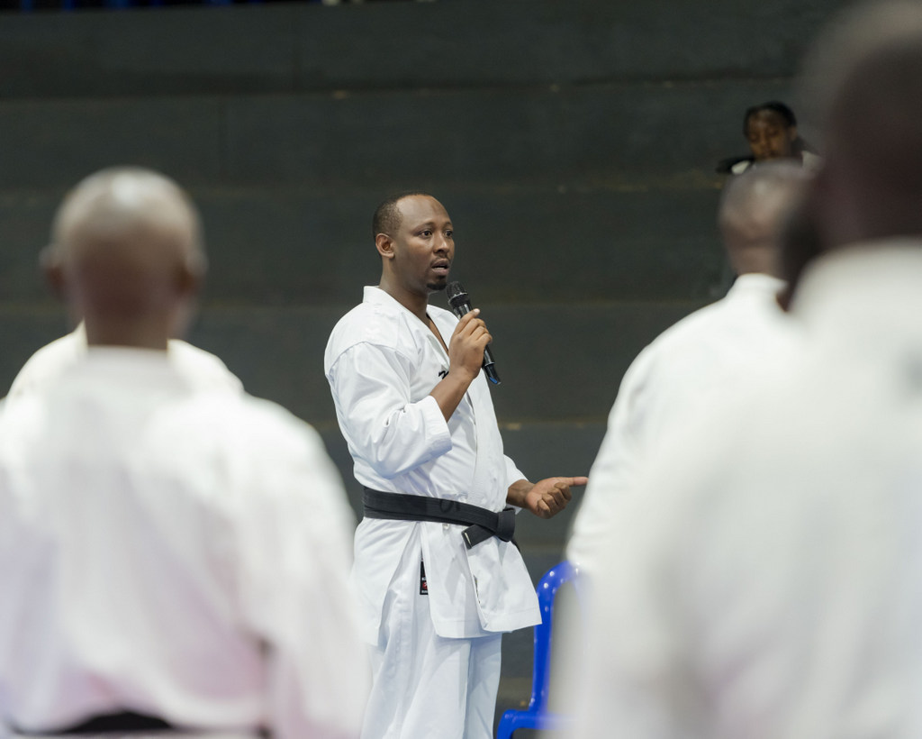 Perezida w'Ishyirahamwe rya Karate mu Rwanda, Niyongabo Damien, yashimiye JKA Rwanda yateguye aya mahugurwa