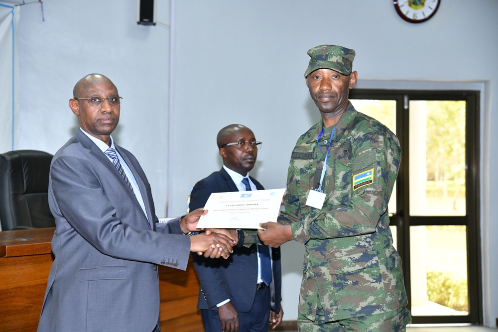 Ingabo z'u Rwanda ziri mu bitabiriye aya mahugurwa