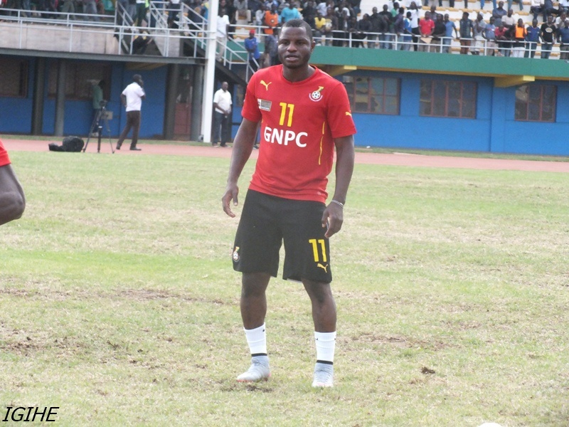 Mubarak Wakaso, umwe mu bakinnyi bahanzwe amaso muri iyi Ghana iri mu Rwanda
