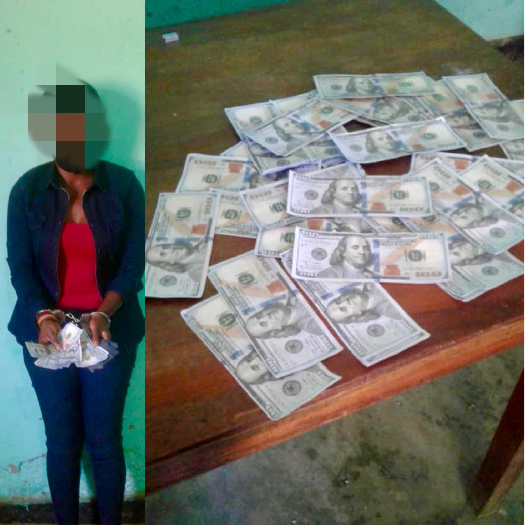 Uyu mugore yafashwe nyuma y'amakuru yatanzwe n'abaturage