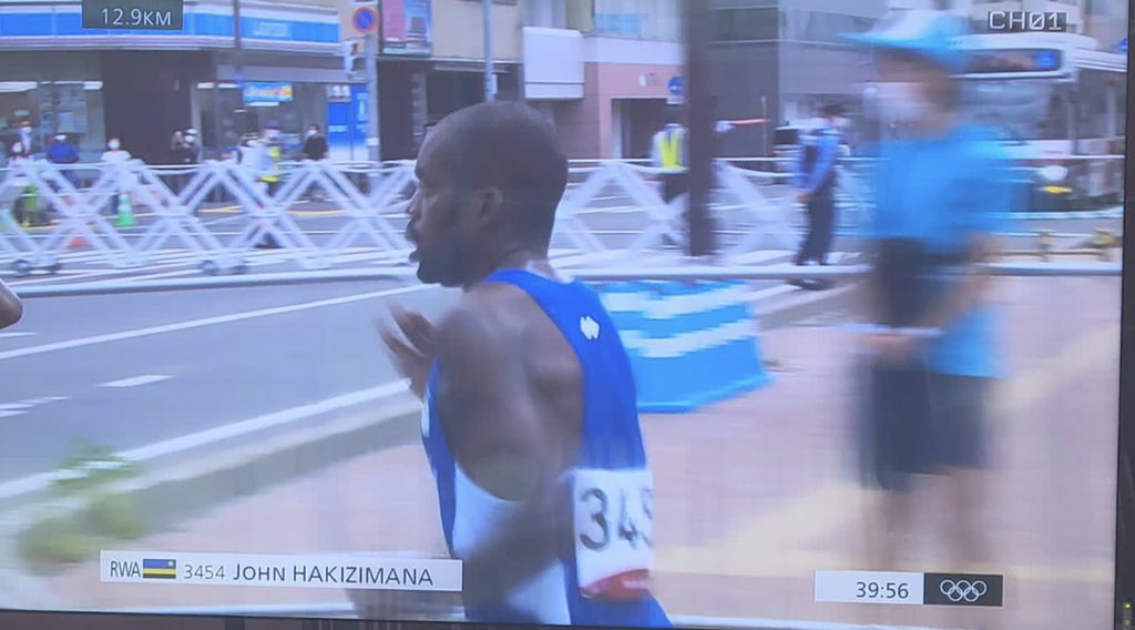 Nubwo mu bilometero bya mbere yagendaga mu gikundi kiyoboye, Hakizimana John ntiyasoje isiganwa