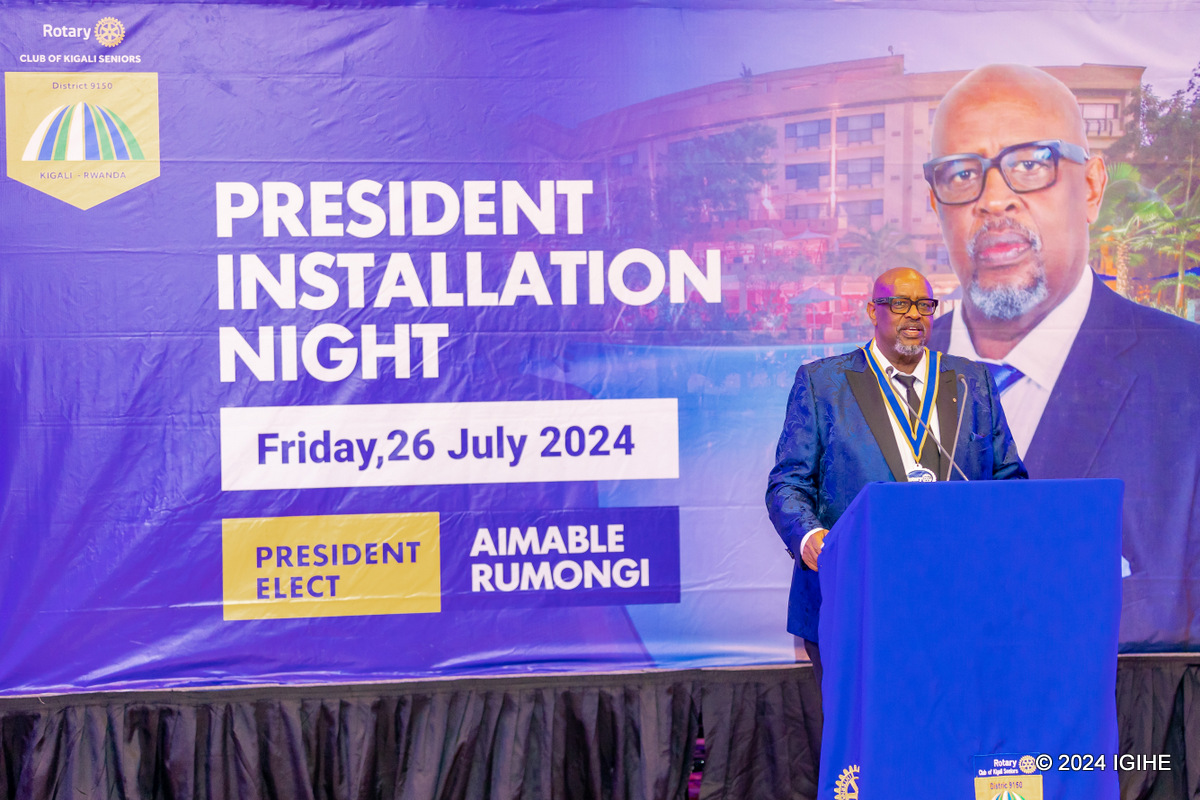 Aimable Rumongi yashimangiye ko Rotary Club Kigali Seniors izagera kuri byinshi mu mwaka utaha