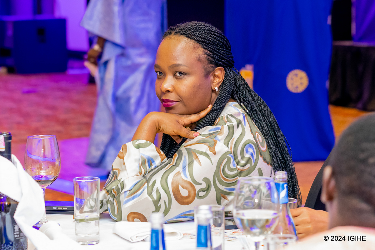Clare Akamanzi uyobora NBA Africa yari yitabiriye uyu muhango