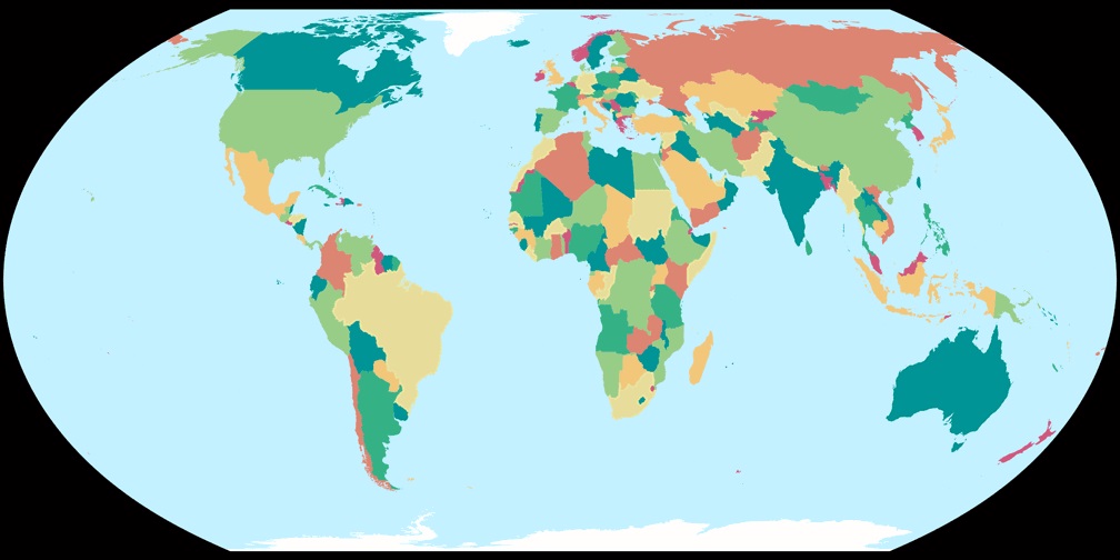 ‘Equal Earth map projection’ igaragaza ingano y’ibihugu uko imeze