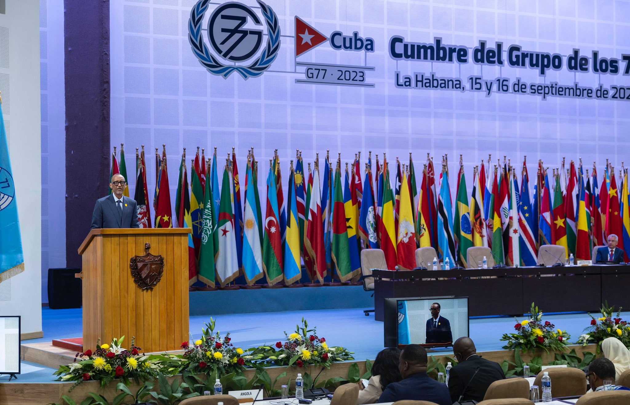 G77 ni ihuriro ry’Umuryango w’Abibumbye ribarizwamo ibihugu 134 biri mu nzira y’amajyambere