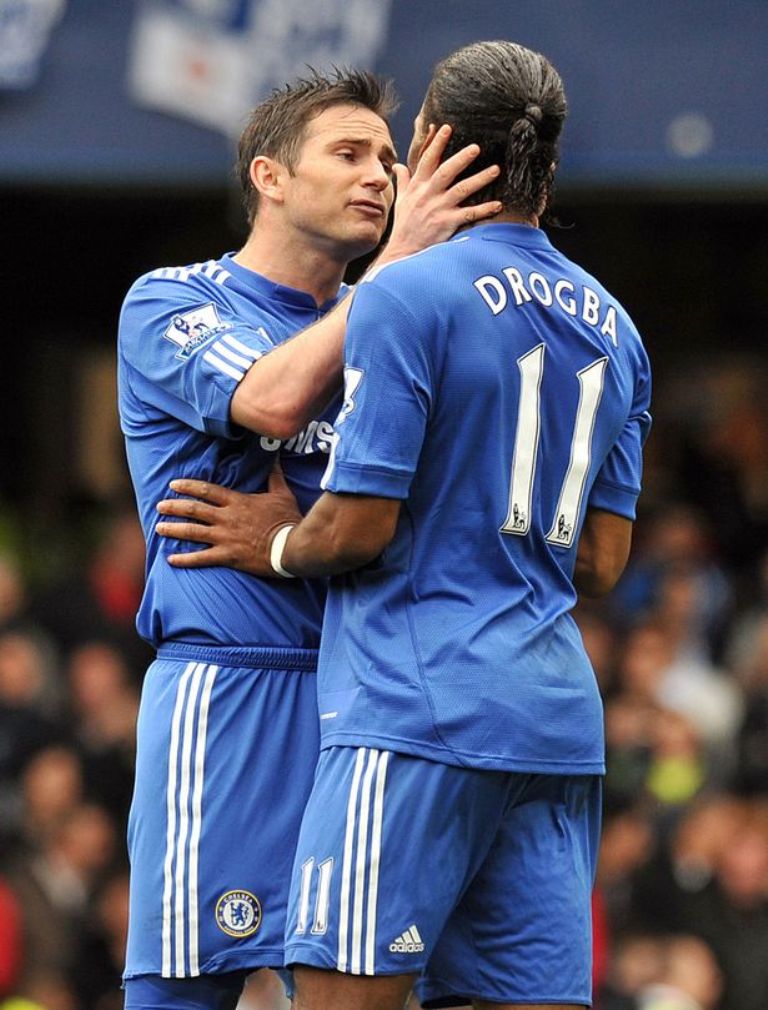 Frank Lampard na Didier Drogba barwaniye penaliti bakina muri Chelsea