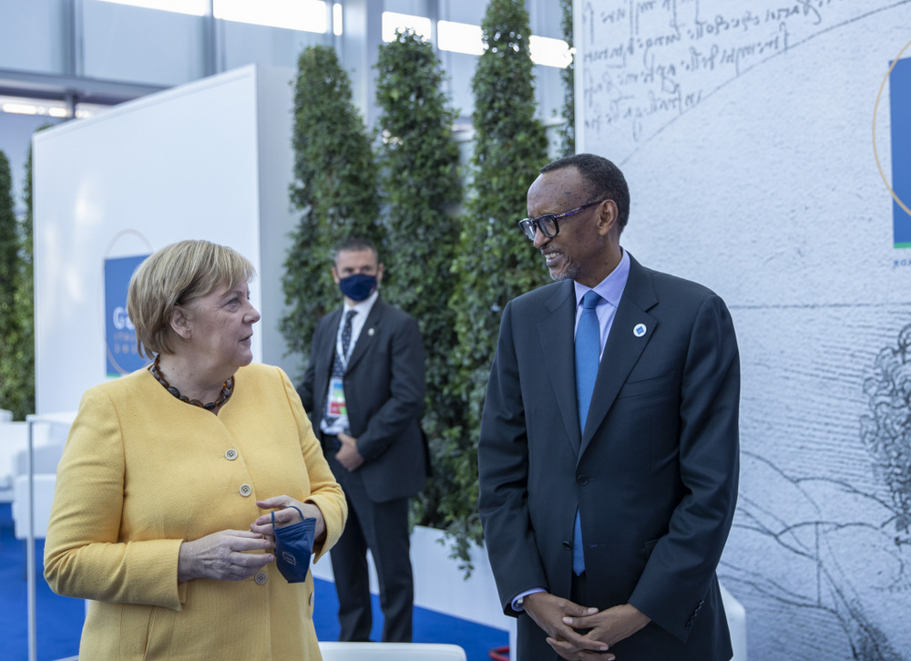Angela Merkel uyobora u Budage aganira na Perezida Kagame