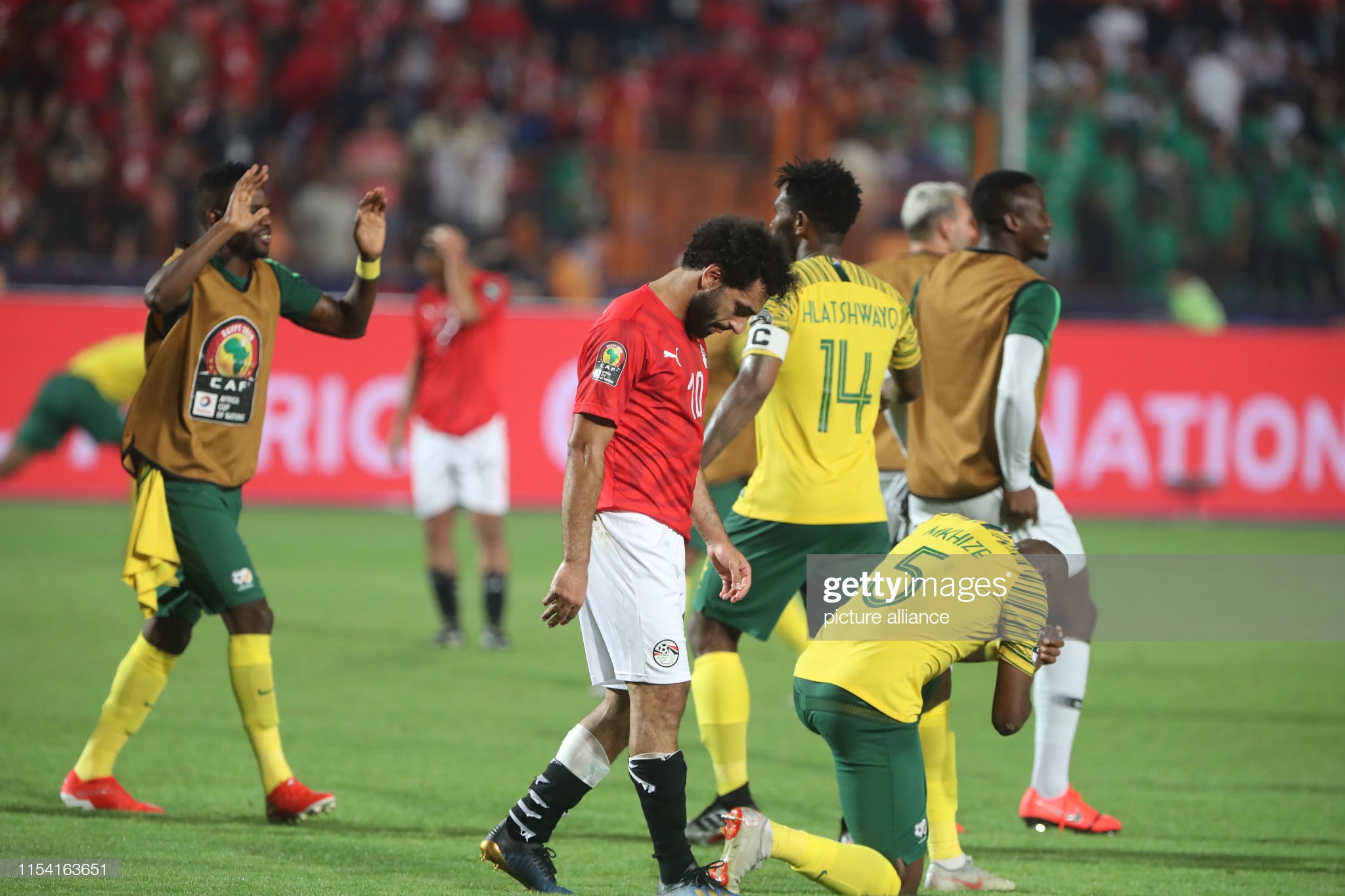 Mohamed Salah na bagenzi be bari mu gahinda mu gihe Afurika y'Epfo yari mu byishimo