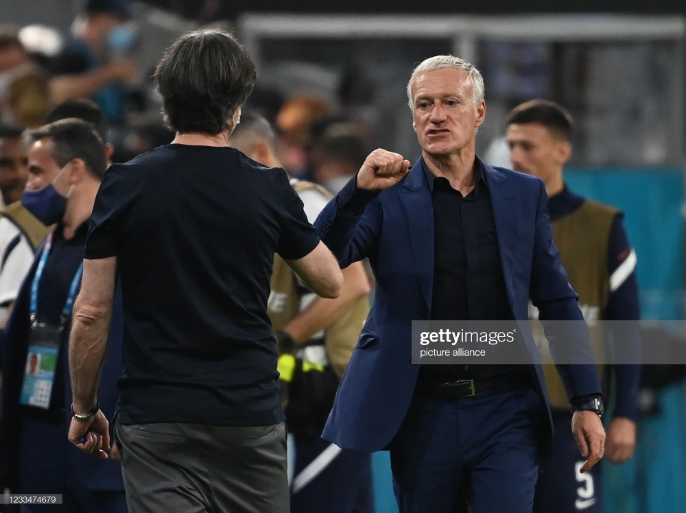 Joachim Löw utoza u Budage, asuhuzanya na Didier Deschamps w'u Bufaransa
