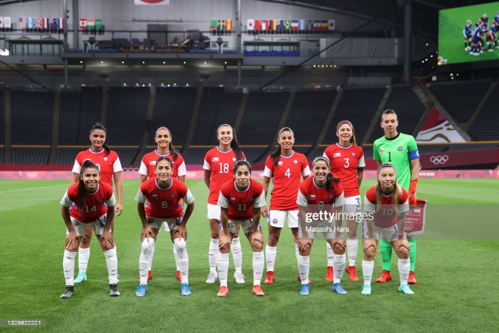 Abakinnyi ba Chile babanje mu kibuga