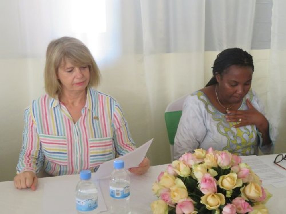 Ministiri w’u Bwongereza ushinzwe ubutwererane na Afurika, Harriet Baldwin na Minisitiri Mukeshimana w'u Rwanda
