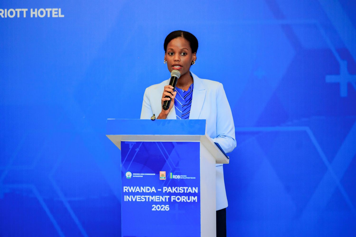 Umuyobozi Mukuru Wungirije wa RDB, Juliana Muganza, yavuze ko ubucuruzi hagati y’u Rwanda na Pakistan bwageze kuri miliyoni 236 z’amadolari ya Amerika hagati ya 2023 na 2025