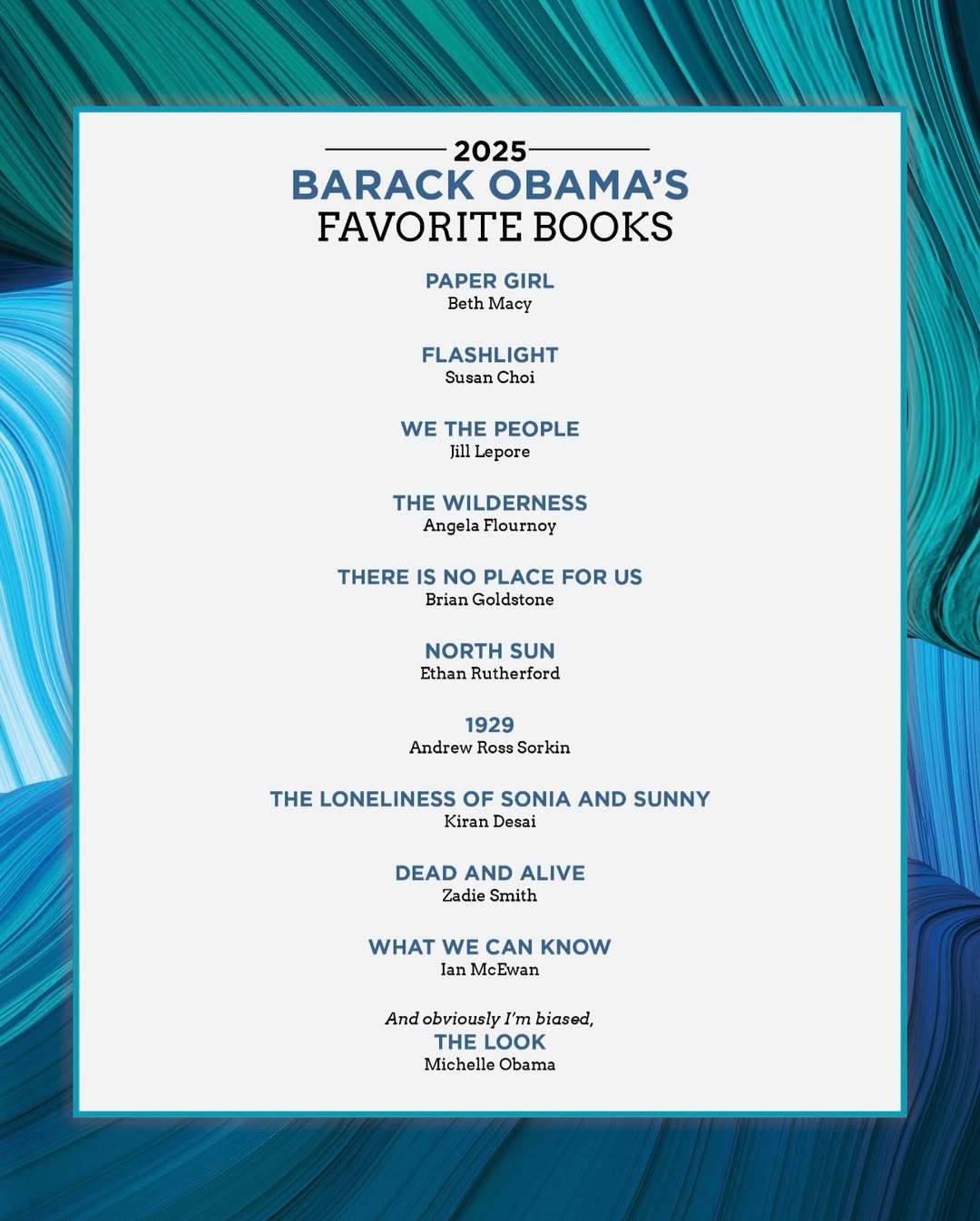 Ibitabo byashimishije Obama mu 2025