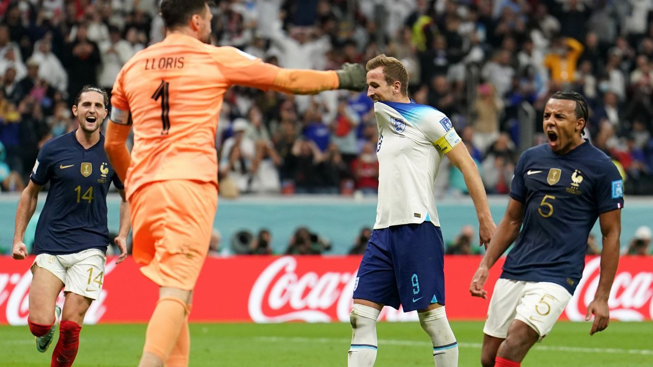Kapiteni w'u Bwongereza Harry Kane yahushije penaliti ku munota wa 84 bituma igihugu cye gisezererwa n’u Bufaransa muri ¼ cy’Igikombe cy’Isi ku bitego 2-1