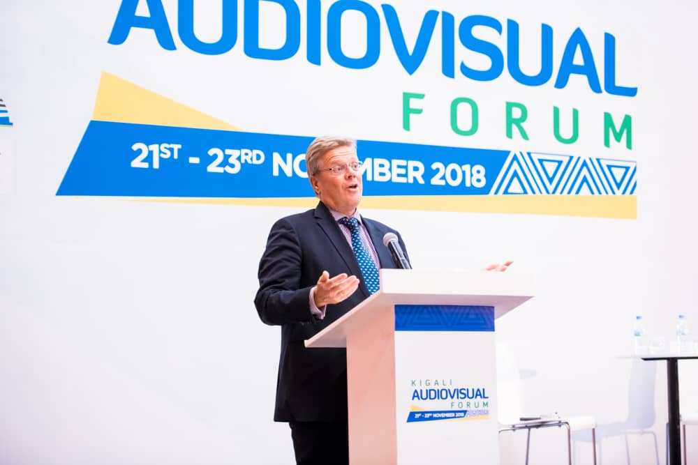 Ambasaderi w’u Budage mu Rwanda Dr. Peter Woeste, yavuze ko uruganda rwo gutunganya amajwi n’amashusho rwagirira u Rwanda akamaro gakomeye bitewe n’imiterere yarwo