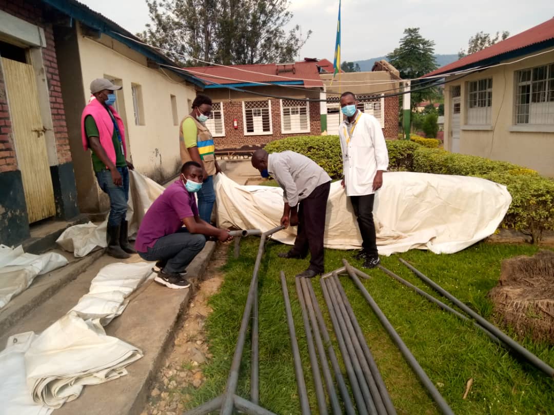 Hatanzwe amahema yo kuba yifashishwa ku kigo nderabuzima cya Rwahi