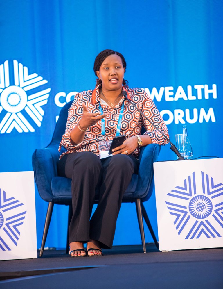 Ingabire Muziga Mamy uyobora ikigo Charis UAS, ni umwe mu batanze ikiganiro