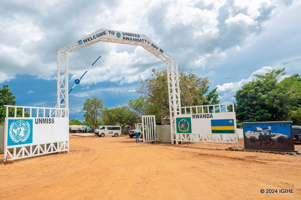 Amarembo yinjira mu birindiro by'Ingabo z'u Rwanda zo muri Batayo ya Gatatu ikorera mu gace ka Durupi muri Sudani y'Epfo