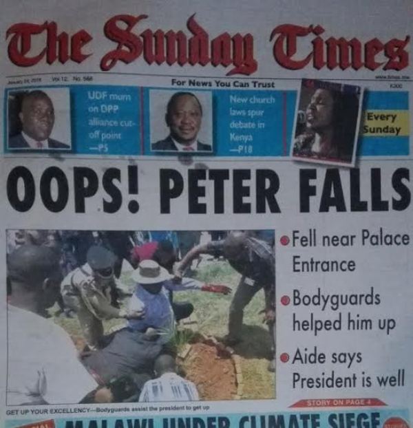 Ibinyamakuru byanditse iby'inkuru yo kugwa kwa Perezida
