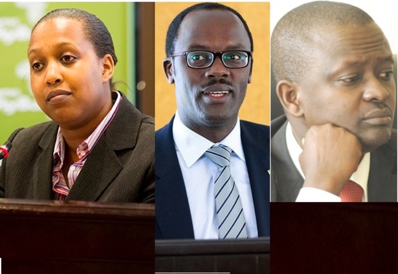 Kampeta Sayinzoga (ibumoso), Fidele Ndayisaba (hagati) na Kalisa Edouard (iburyo)