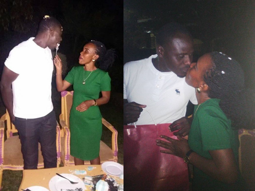 Uwayezu Jacky ubwo yashyikirizaga impano ya nyuma Ndikumana Katauti