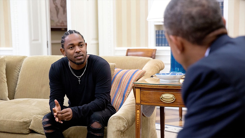Kendrick Lamar yagize amahirwe kenshi yo kuganira na Obama muri White House