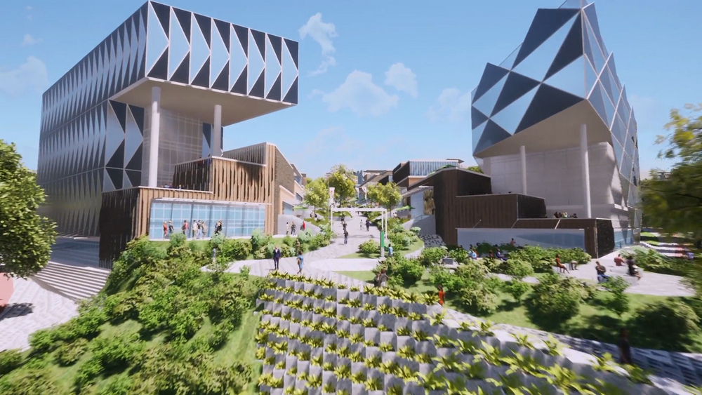 Inyubako zizaba ziri muri Kigali Innovation City zimwe zizaba zifite ibisenge bibika ingufu z'imirasire y'izuba