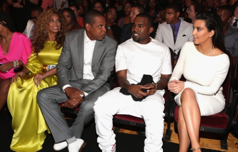 Jay-z na Kanye West n'abagore babo.