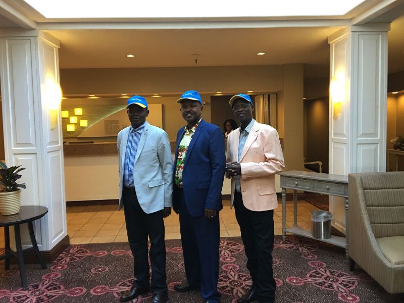 CP(rtd) Cyprien Gatete(hagati) na Manasseh Karangwa (iburyo) bari mu bitabiriye Rwanda Day
