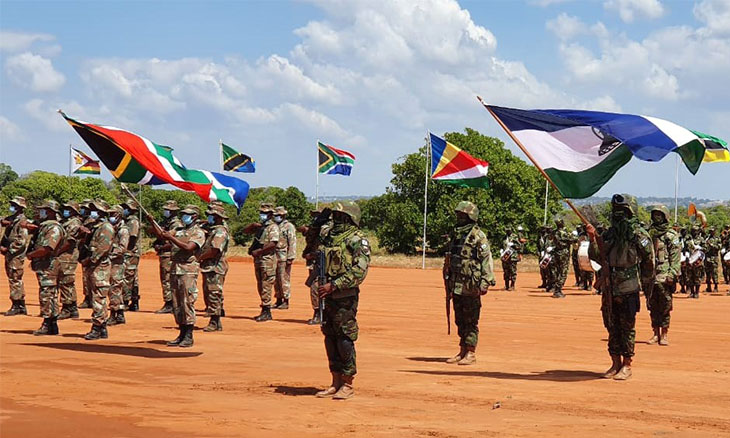 Ingabo za SADC ubwo hatangizwaga ibikorwa byo kurwanya iterabwoba muri Mozambique