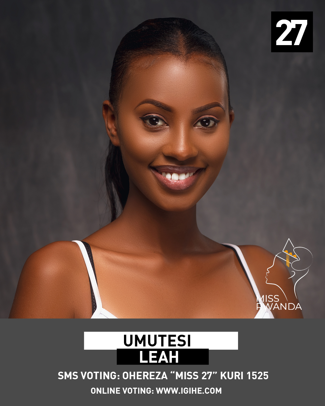 Gutora no gushyigikira Umutesi Lea, wifashisha nimero ye "27"
