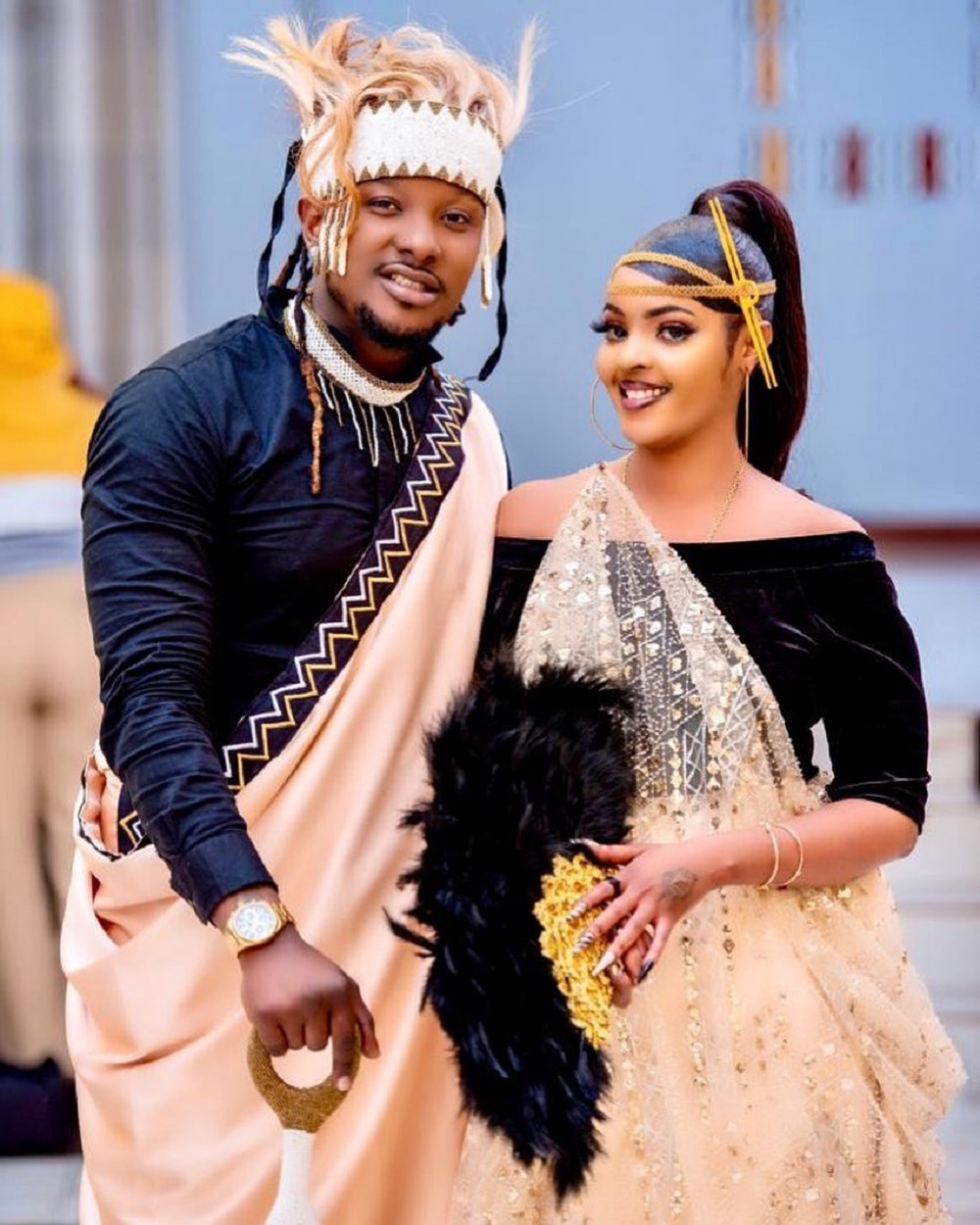 Marina na Ivan Muziki bari barimbye nk'abari mu birori by'ubukwe