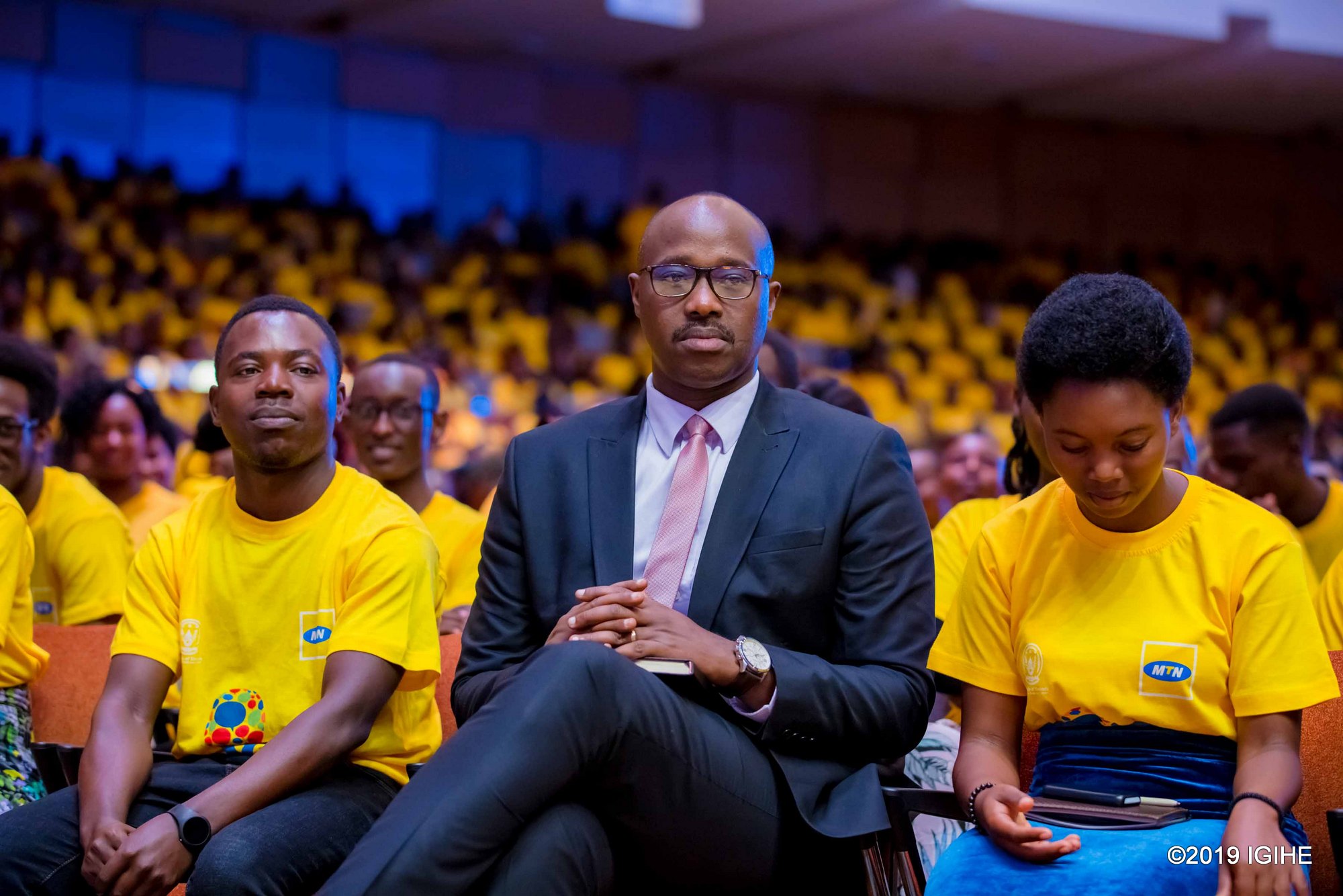 Meya w'Umujyi wa Kigali, Rubingisa n'urubyiruko rwitabiriye Youth Connect Convention