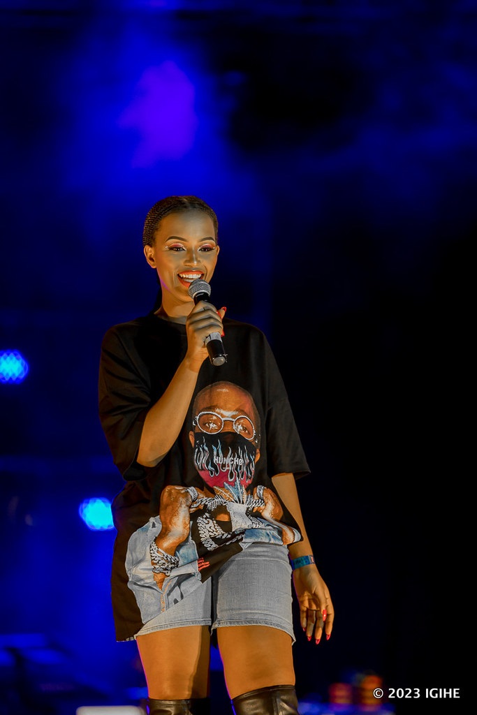 MC Tessy ni umwe mu bayoboye iki gitaramo