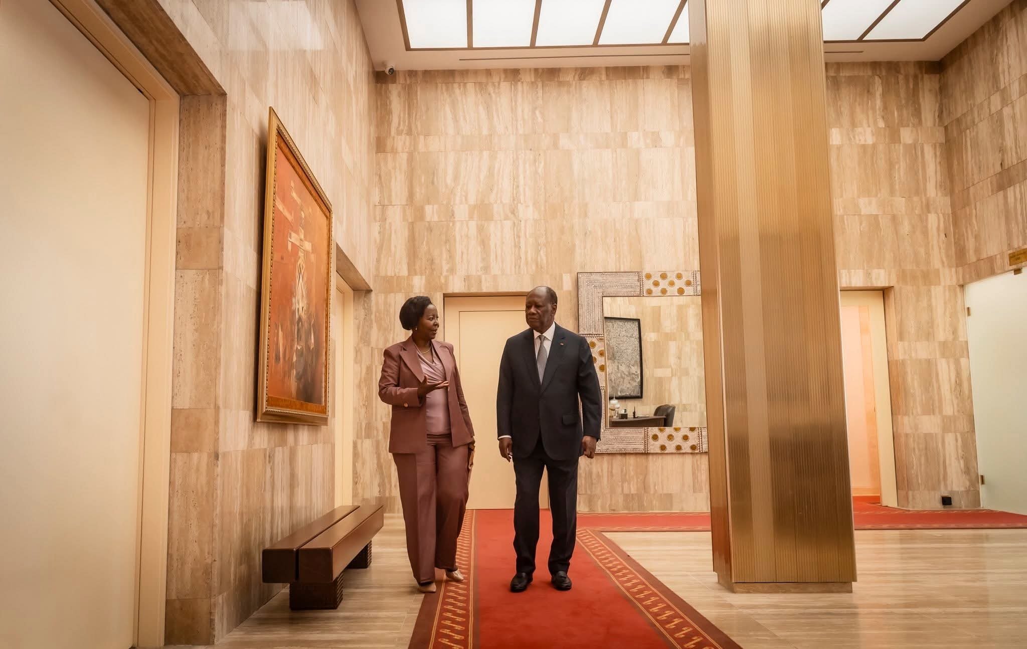 Perezida Ouatara yavuze ko impande zombi zisangiye icyerekezo cyo guteza imbere ibikorwa bigamije kubaka amahoro