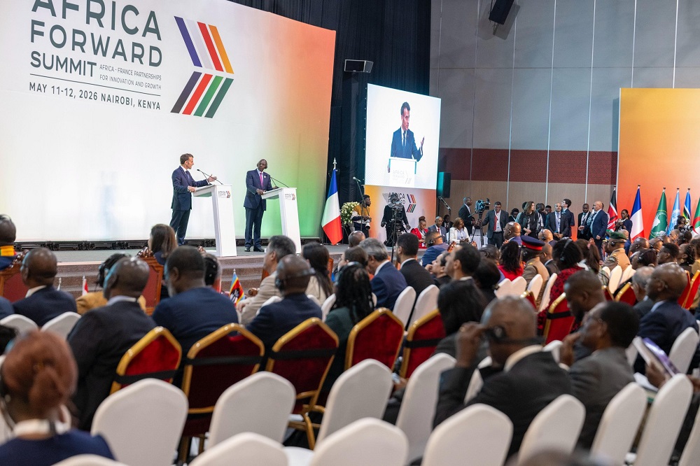 Perezida Emmanuel Macron na William Ruto wa Kenya bapfundikiye inama ya Afurika n'u Bufaransa