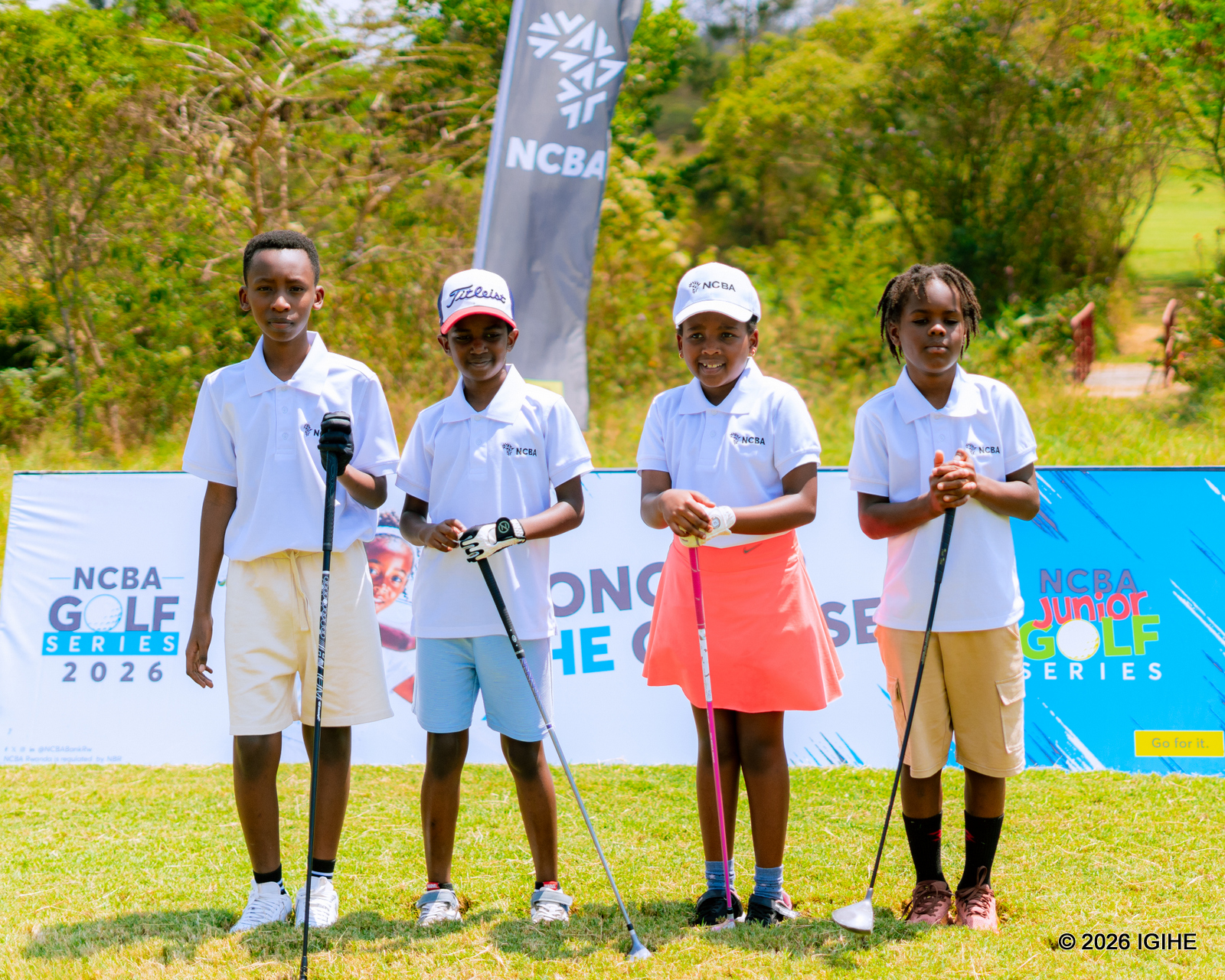 Abana na bo bakinnye bari mu matsinda ya bane nk'uko bisanzwe muri Golf