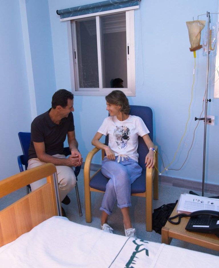 Perezida Assad hamwe n'umugore we ubu uri mu bitaro
