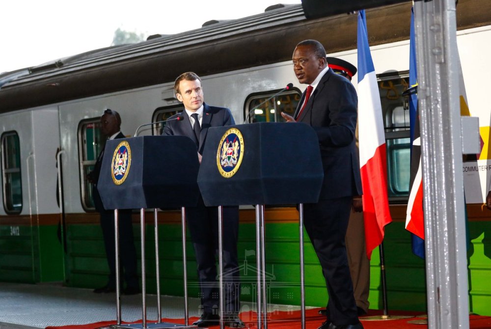 Perezida Macron na Kenyatta bemeranyije gukomeza kuzamura ubufatanye