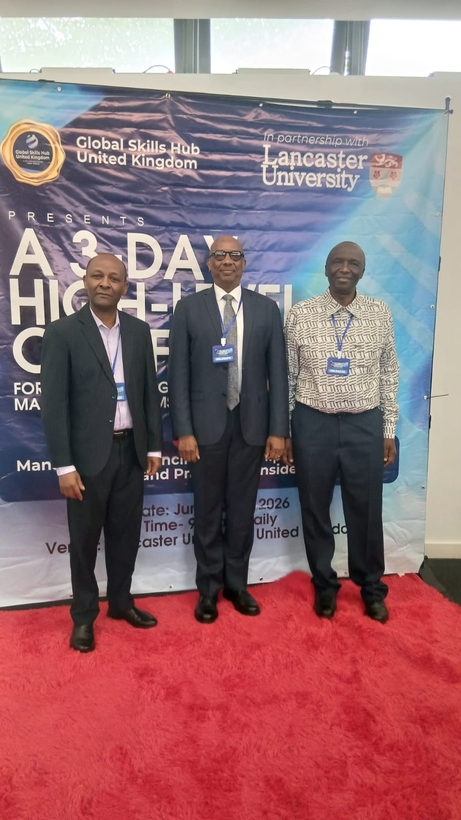 Umuyobozi Mukuru wa Kaminuza ya Mount Kigali Dr. Martin Kimemia, Thomas Nganga na Dr. Innocent Mugisha ni bo bahagarariye Kaminuza mu nama mpuzamahanga yiga ku guteza imbere imiyoborere myiza