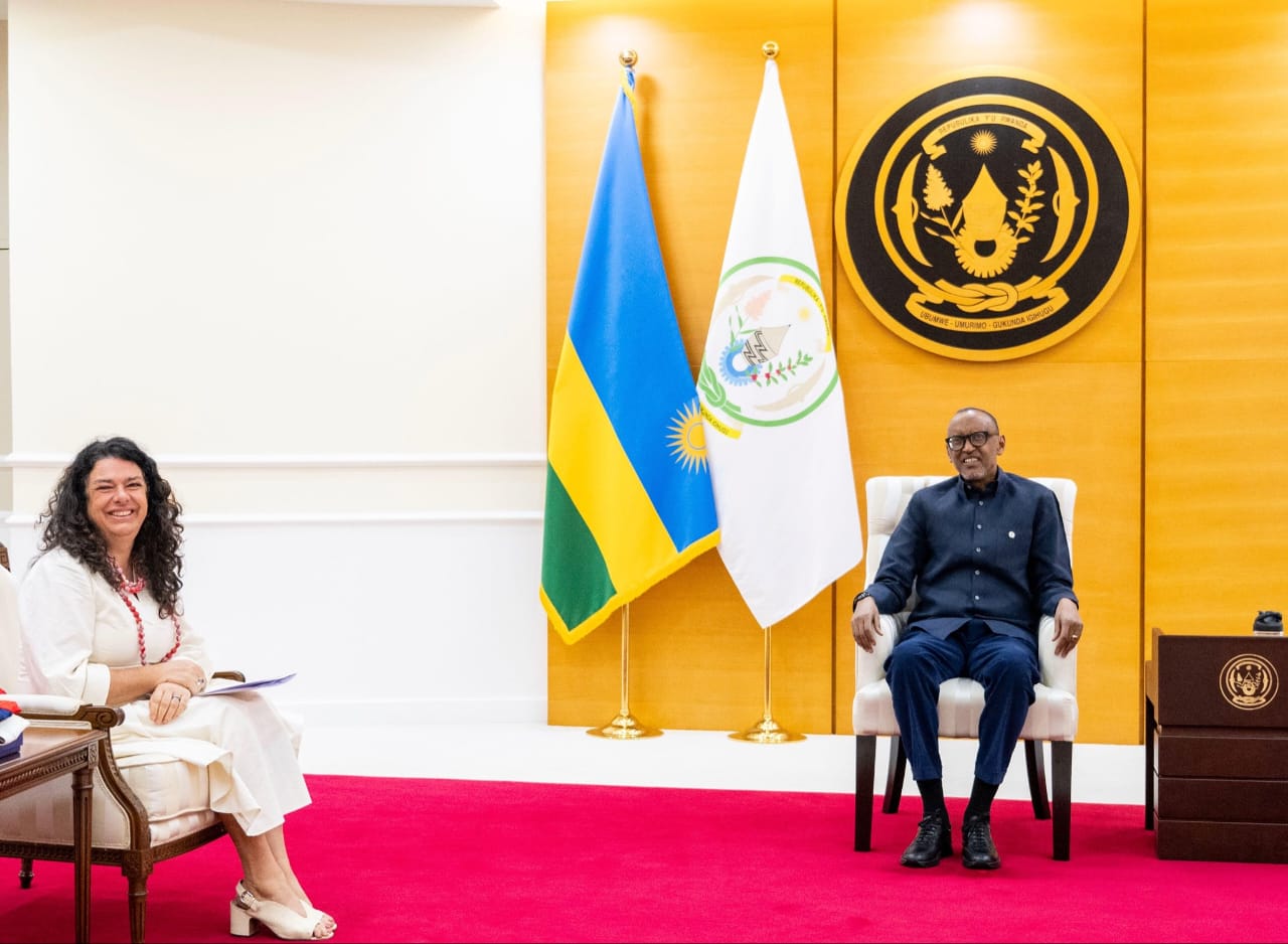 Perezida Kagame na Belén Calvo Uyarra baganiriye ku ntambwe zatewe mu bufatanye hagati y 'u Rwanda na EU