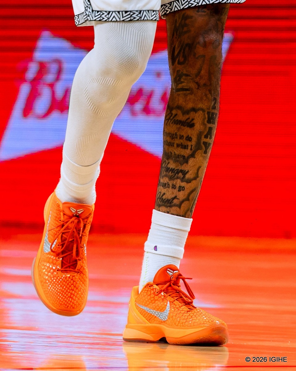 Craig Randall ukunzwe cyane muri iyi mikino, yambara Nike Kobe 6 Protro