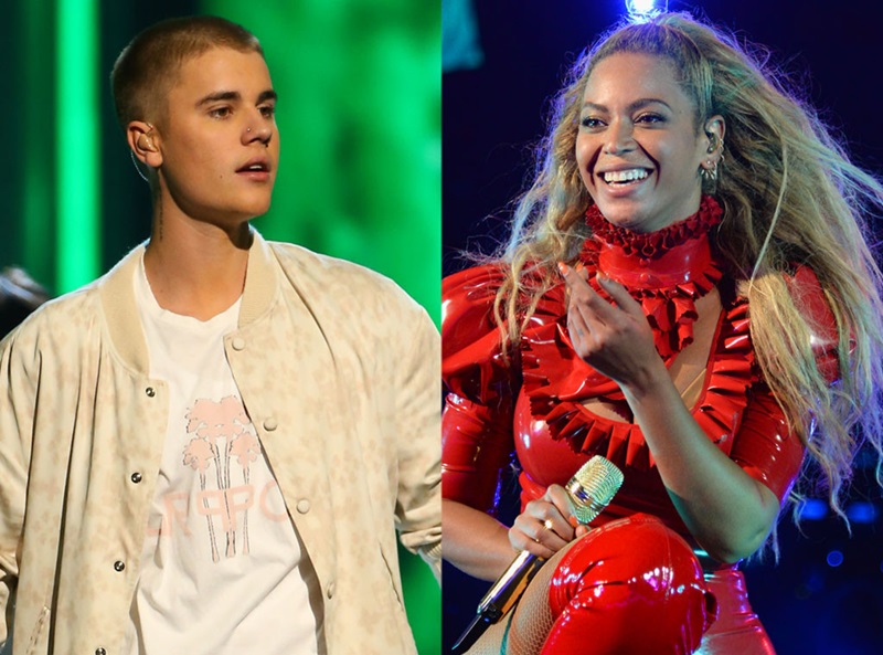 Justin Bieber na Beyonce bari ku isonga mu bahataniye ibihembo byinshi