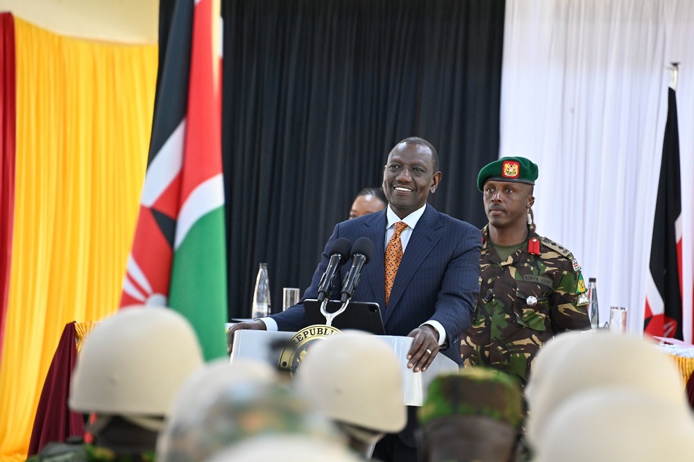 Perezida Ruto yamenyesheje aba bapolisi ko ubutumwa bagiye kujyamo bukomeye