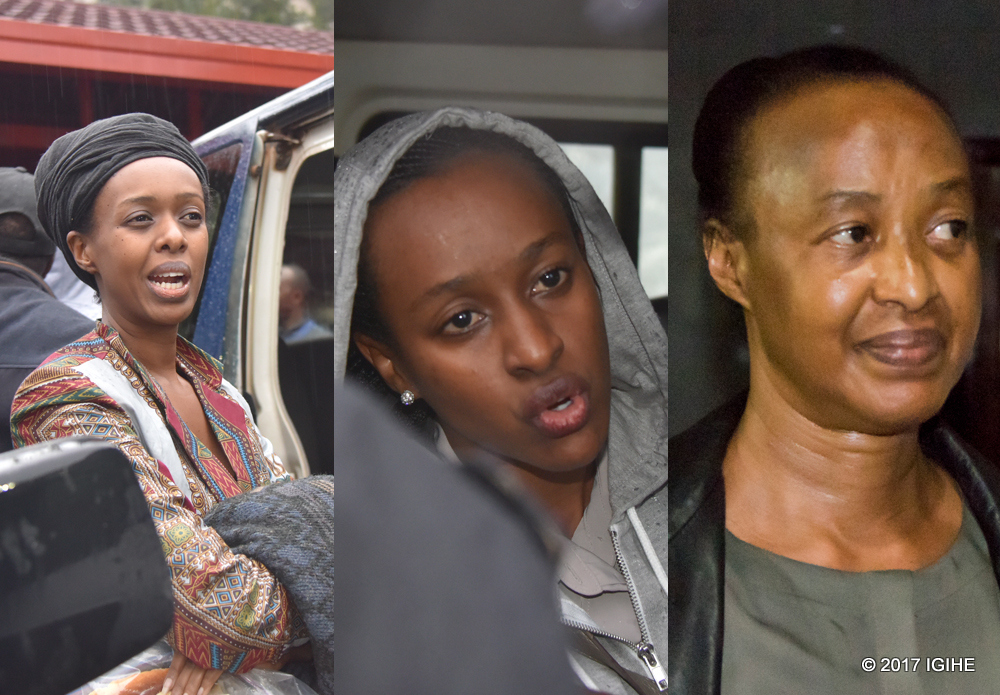 Uhereye ibumoso: Diane Rwigara; Anne Rwigara n’umubyeyi wabo Adeline Rwigara