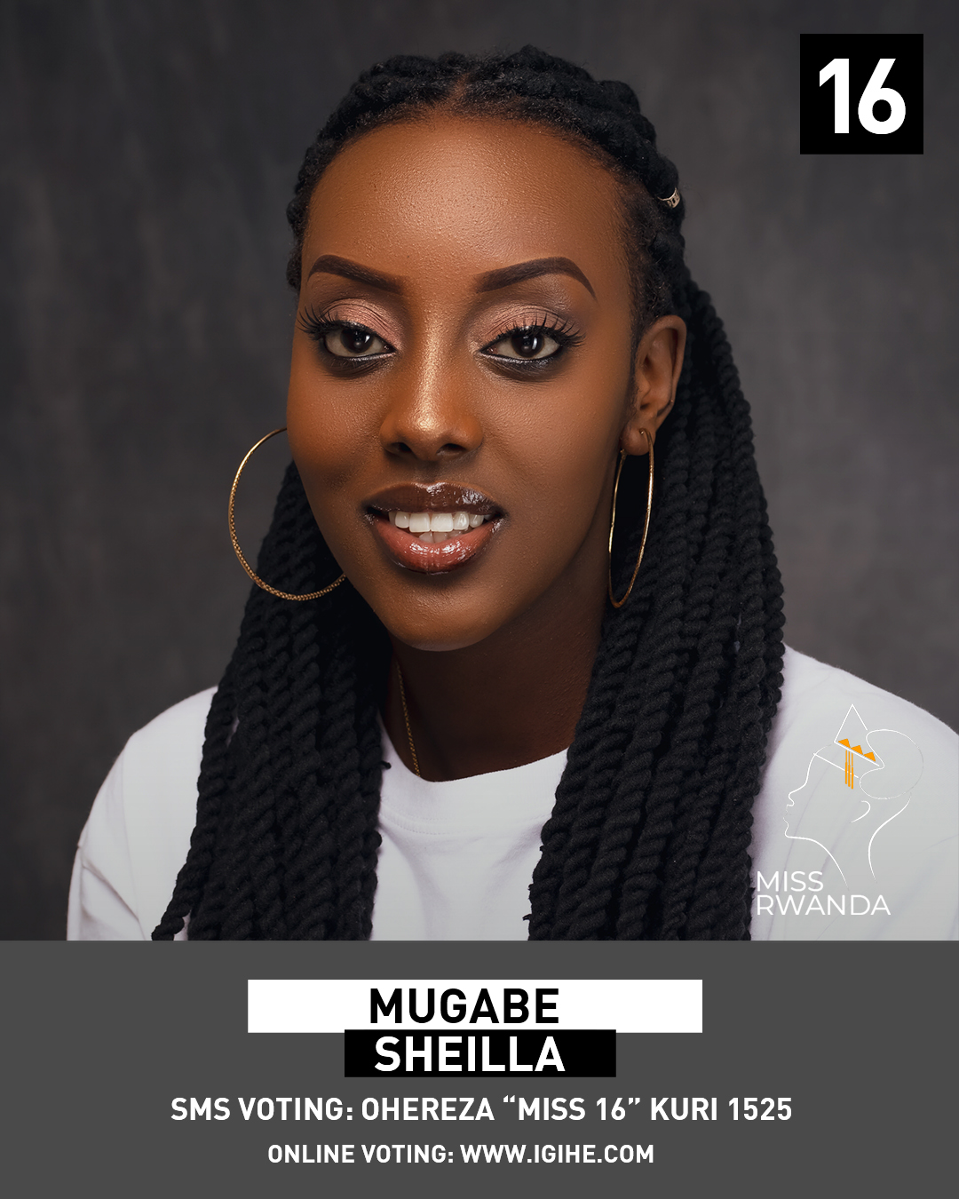 Mugabe w'imyaka 19, ari gutorerwa kuri nimero 16