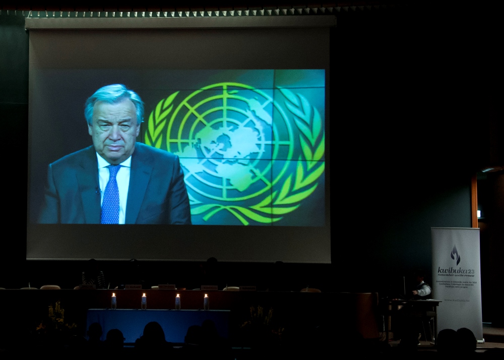 Abitabiriye uyu muhango bagejejweho ubutumwa bw'umunyamabanga mukuru wa Loni, Antonio Guterres